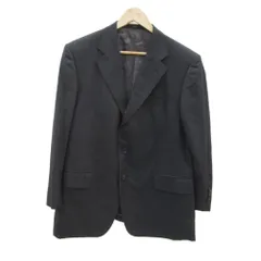 ダックス DAKS テーラードジャケット ミドル丈 シングルボタン BB5 ダークグレー ストライプ柄 /MA7 ■GY61