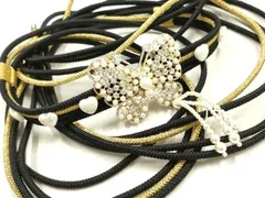 平和屋着物●和装小物　振袖用帯締め　装飾　ラインストーン　パール　ビーズ　金糸　逸品　AABE9063ay