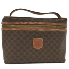 CELINE バニティ☆マカダム柄☆新品未使用レア CELINE マカダム柄 バニティバッグ ブラウン PVC Leather – VALTIQUE