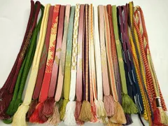 平和屋着物●和装小物　帯締め20本セット　高麗組　浮き目絡み　冠組　礼装用　奈良組　金銀糸　未使用あり　逸品　CABA9574ju