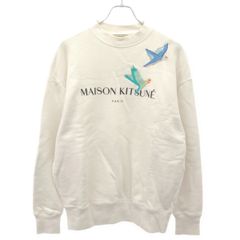MAISON KITSUNÉ 刺繍スウェット ホワイト - メルカリ