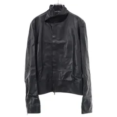 Dior HOMME ディオールオム 2002SS Boys Don't Cry スタンドカットカラーレザージャケット  ブラック 48のサムネイル
