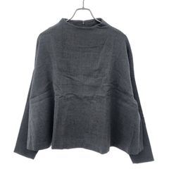 ENFOLD エンフォルド PEジョーゼット ワイドプルオーバー ブラック 38