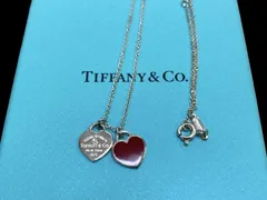 ■◎Tiffany & Co. ハート ネックレス 925 シルバー レッド エナメル 箱 保存袋 カード 付属 ティファニー