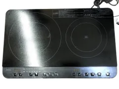 ■◎IRIS OHYAMA アイリスオーヤマ 2口 IHコンロ IHK-WT41S-B 2024年製 通電確認済み 細かい傷あり 取扱説明書付き