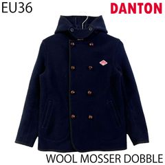 DANTON ウールモッサ ノーカラー ジャケット ネイビー 38 - メルカリ