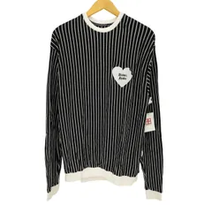ユーズドフルギ USED古着 {{Student Apathy }} stripe long sleeve t-shirt ストライプ ロンT ハート刺繍 レディース JPN：L 