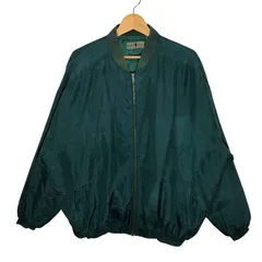ROBERT STOCK シルクジャケット ライトアウター ジャケット ブルゾン CHINA製 Lサイズ グリーン