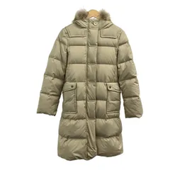 UNITED ARROWS(ユナイテッドアローズ) ダウンコート サイズ40 M レディース - ベージュ×ライトブラウン 長袖/秋/冬