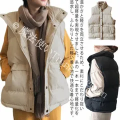 【送料無料】ダウンベスト レディース 秋冬 軽量 おしゃれ トップス アウター ロング 羽織り ダウンジャケット ノースリブ 中綿 大きいサイズ カジュアル 立ち襟 防寒 暖かい 無地 黒 白 20代 30代 CZH1224P975