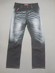 30 スポツリープレイ リンクル ワイド ブラックジーン デニム 90s オールドスクール