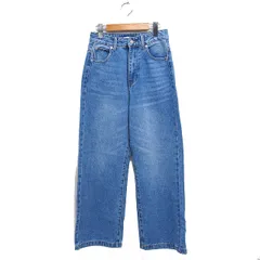 クラシカルエルフ CLASSICAL ELF ハイウエスト ルーズ デニムパンツ ワイド S ライトブルー /FT31