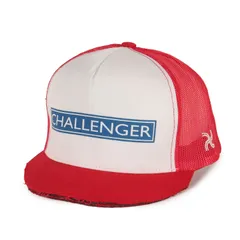CHALLENGER チャレンジャー キャップ レッド | BOXロゴ バイザーカット メッシュキャップ | ブランド 帽子 スナップバック【メンズ】【中古】