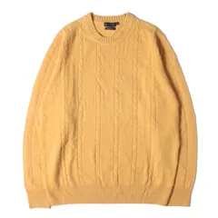 【美品】HILTON ヒルトン ニット イエロー サイズ:L | ケーブル カシミヤ ハイゲージ ニット セーター | トップス プルオーバー【メンズ】【中古】のサムネイル