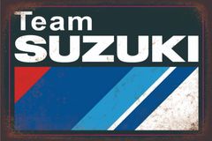 新品 SUZUKI パーツ サービス ロゴ ブリキ看板 ビンテージ インテリア