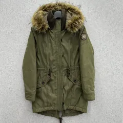 95 Abercrombie レディース シープスキン ボア マウンテンパーカー アウター