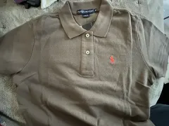 新品 ポロラルフローレン M スリムフィット ポロTシャツ ブラウン