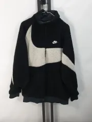 ナイキ ビックスウォッシュ フリース リバーシブル ボア シープスキン リバーシブル ジャケット ブラック 黒白 XL