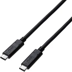 エレコム USBケーブル Type C (USB C to USB C) 1.0m USB3.1認証品 3A出力 最大10Gbps ブラック USB3-CC5P10NBK