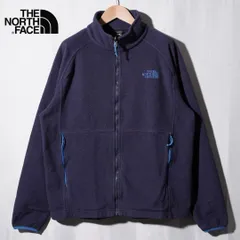 ノースフェイス THE NORTH FACE フリース ジャケット M ネイビー ブルー ロゴ刺繍 ラグラン テック系 90s風 ストリート Y2K 古着 G60100