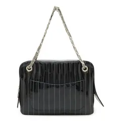 CHANEL シャネル ニューマドモアゼル チェーンショルダー ショルダーバッグ セミショルダー トートバッグ レザー ブラック 黒 シルバー金具