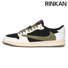 ナイキ ×トラヴィススコット Travis Scott  WMNS AIR JORDAN 1 LOW OG OLIVE DZ4137-106 ウィメンズエアジョーダン1オリーブスニーカー レ