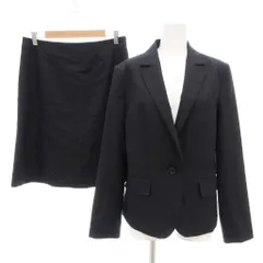 ザ・スーツカンパニー THE SUIT COMPANY SHE 美品 セットアップ シングルスーツ テーラードジャケット スカート シャドーストライプ ひざ丈 44 紺 ネイビー /JS