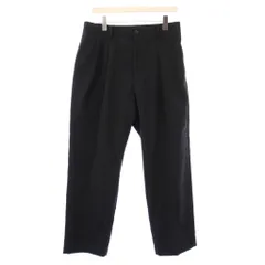 ヨーコサカモト YOKO SAKAMOTO WIDE EASY PANTS ワイドイージーパンツ スラックス タック ジップフライ ワンカラー M 黒 ブラック YS-25AW-37 /BB