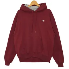 Champion チャンピオン AUTHENTIC パーカー フーディー プルオーバー 長袖 ワンポイント刺繡 オーバーサイズ ビッグシルエット Honduras製 Lサイズ ワインレッド
