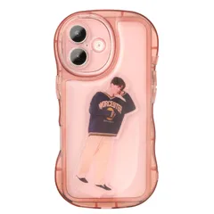 【アクスタが入る】竹下工房 iPhoneケース 《ピンク》シャカシャカケース スマホケース うねうね ウェーブ クリアケース いphone (iPhone 12 Pro) [iPhone 12 Pro]