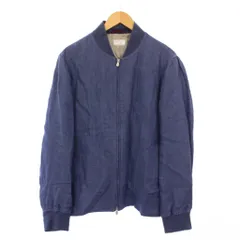 ブルネロクチネリ BRUNELLO CUCINELLI ボンバージャケット ブルゾン リネン 50 紺 /KHのサムネイル