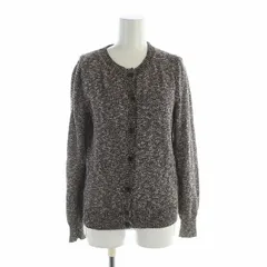 グッチ GUCCI カーディガン 長袖 クルーネック ラメ インターロッキング ロゴ XS 茶 ブラウン 310435 X5233 ■GY17 /MQ