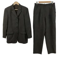 DAKS(ダックス) レディースパンツスーツ レディース - ダークブラウン×黒 肩パッド