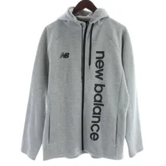 ニューバランス NEW BALANCE スウェット フルジップパーカー XL グレー ロゴプリント /KW ■GY99のサムネイル