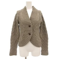 ブルックスブラザーズ BROOKS BROTHERS 346 カーディガン ニット 長袖 厚手 XS くるみボタン ウール 茶 ブラウン /GV