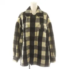 アンユーズド UNUSED ブロックチェックシャツジャケット CPOジャケット オーバーサイズ 長袖 中綿 ウール 0 XS 黒 ブラック /KO ■OS ■SH