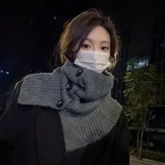 厚手ニット ネックウォーマー 防寒対策 暖かい 防風 スヌード 男女兼用