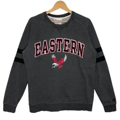 Champion チャンピオン EASTERS カレッジ刺繡 スウェット トレーナー 長袖 フロントプリント クルーネック Pakistan製 Sサイズ グレー