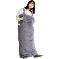 [山善] 電気毛布 着る毛布 着るこたつ メンズ レディース 丸洗い可能 くるみケット ダニ対策機能 室温センサー タイマー付 オートオフ機能 ひざ掛け 掛毛布 敷毛布 YAPP-401AC(LV) ラベンダー [1)ACタイプ]