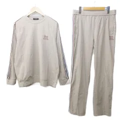 ブラックレーベルクレストブリッジ BLACK LABEL CRESTBRIDGE セットアップ スウェット 上下 カットソー ジョガーパンツ ロゴプリント ライン L/LLベージュ 系 1209