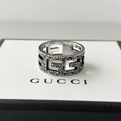 グッチ リング 指輪 スクエアG アラベスク AG925 #24 約22～22.5号の間 GUCCI