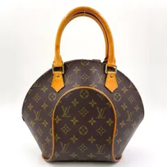 LOUIS VUITTON エリプスPM モノグラム モノグラム レザー×PVC ブラウン ハンドバッグ ゴールド M51127
