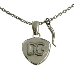 DOLCE&GABBANA DGロゴ メタル シルバー ネックレス