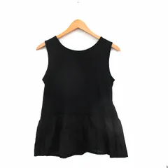 マウジー MOUSSY カットソー Tシャツ ノースリーブ コットン シンプル F ブラック 黒 /KT22