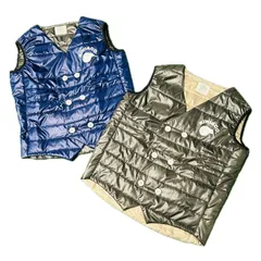 【40%OFF】PALMS&CO. palms&co. パームスアンドコー KIWI&CO. kiwi&co. キウイアンドコー 83EK2VS01100M メンズ キルトダブルベスト チャコール ネイビー Lサイズ XLサイズ 定価30,800円