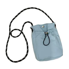 [ハルジオ] ミニショルダーバッグ ミニバッグ スマホポーチ ポシェット ショルダーバッグ 小さめ 人気 レディース 斜めがけ ショルダーポーチ スマホ 携帯 小物 収納 縦型 バック かばん 鞄 軽量 おしゃれ かわいい 可愛い お洒落 (ブルー [ブルー]