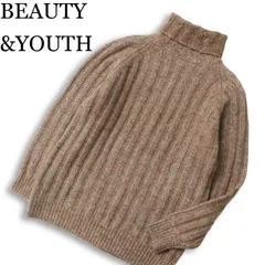 BEAUTY&YOUTH ユナイテッドアローズ 秋冬 ウール シルク混★ タートルネック リブ ニット セーター Sz.M　メンズ