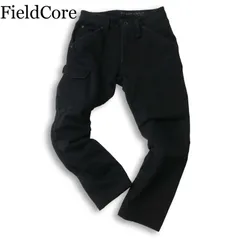 FieldCore フィールドコア ワークマン 秋冬 裏起毛★ ストレッチ 4D 防風 ウォーム パンツ Sz.S　メンズ 黒 作業服