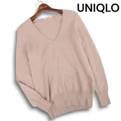 UNIQLO ユニクロ 秋冬 PANTONE 高級 カシミヤ100%★ ざっくり Vネック セーター ニット Sz.L レディース