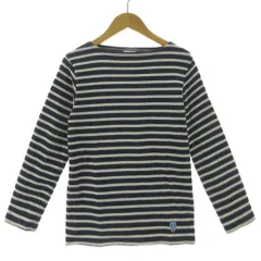 オーチバル ORCIVAL オーシバル ボートネックボーダーバスクシャツ カットソー W13 928010 ロゴワッペン フランス製 コットン ネイビー 紺 オフ白 0